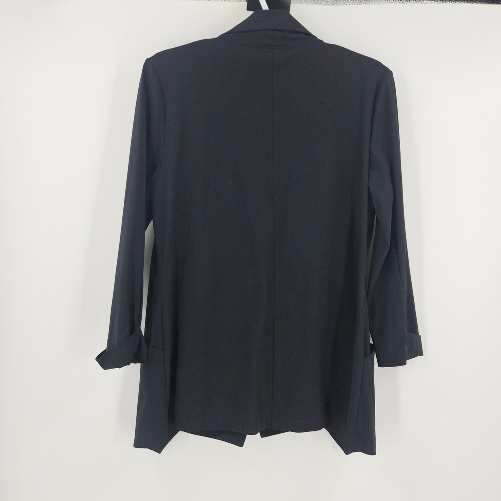 Porto San Francisco Blazer Jacket Black Stretch Minimalist Art to Wear Size 2 - Picture 7 of 8